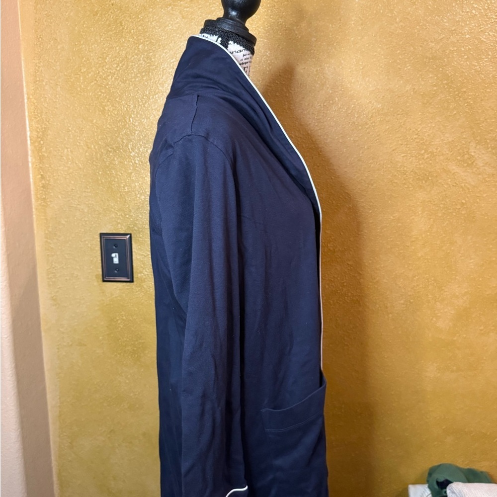 Ralph Lauren Navy Lounge Robe - Picture 3 of 5